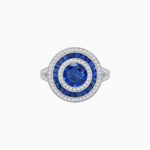 Load image into Gallery viewer, Vintage - Inspired Multi - Halo Gemstone Ring - Shahin Jewelry