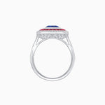Load image into Gallery viewer, Vintage - Inspired Multi - Halo Gemstone Ring - Shahin Jewelry