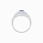 Load image into Gallery viewer, Vintage - Inspired Oval Cut Ring Mounting with Filigree Detailing - Shahin Jewelry