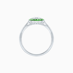Load image into Gallery viewer, Vintage - Inspired Oval Cut Ring with French - Cut Gemstone Halo - Shahin Jewelry