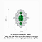 Load image into Gallery viewer, Vintage Inspired Oval Three-Stone Floral Filigree Statement Ring - Shahin Jewelry