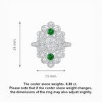 Load image into Gallery viewer, Vintage Inspired Oval Three-Stone Floral Filigree Statement Ring - Shahin Jewelry