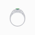 Load image into Gallery viewer, Vintage Inspired Oval Three-Stone Floral Filigree Statement Ring - Shahin Jewelry
