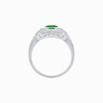 Load image into Gallery viewer, Vintage Inspired Oval Three-Stone Floral Filigree Statement Ring - Shahin Jewelry