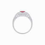 Load image into Gallery viewer, Vintage Inspired Oval Three-Stone Floral Filigree Statement Ring - Shahin Jewelry