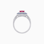Load image into Gallery viewer, Vintage Inspired Pear Cut Double Halo Gemstone & Diamond Ring - Shahin Jewelry