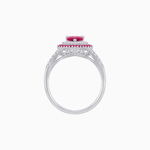 Load image into Gallery viewer, Vintage Inspired Pear Cut Double Halo Gemstone & Diamond Ring - Shahin Jewelry