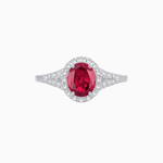 Load image into Gallery viewer, Vintage Inspired Round Cut Halo Ring with Diamond Accents - Shahin Jewelry