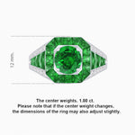 Load image into Gallery viewer, Vintage - Inspired Round Cut Ring with Octagon Halo - Shahin Jewelry