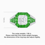 Load image into Gallery viewer, Vintage - Inspired Round Cut Ring with Octagon Halo - Shahin Jewelry