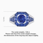 Load image into Gallery viewer, Vintage - Inspired Round Cut Ring with Octagon Halo - Shahin Jewelry