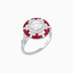 Load image into Gallery viewer, Vintage Inspired Round Diamond and Gemstone Ring - Shahin Jewelry