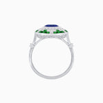 Load image into Gallery viewer, Vintage Inspired Round Gemstione Ring - Shahin Jewelry