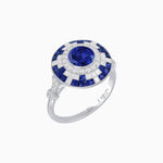 Load image into Gallery viewer, Vintage Inspired Round Gemstione Ring - Shahin Jewelry