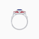 Load image into Gallery viewer, Vintage Inspired Round Gemstione Ring - Shahin Jewelry