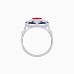 Load image into Gallery viewer, Vintage Inspired Round Gemstione Ring - Shahin Jewelry