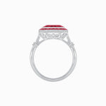 Load image into Gallery viewer, Vintage Inspired Round Gemstone Halo Ring - Shahin Jewelry
