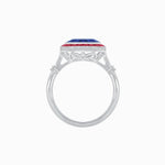 Load image into Gallery viewer, Vintage Inspired Round Gemstone Halo Ring - Shahin Jewelry