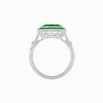 Load image into Gallery viewer, Vintage Inspired Round Gemstone Halo Ring - Shahin Jewelry