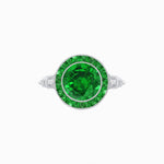 Load image into Gallery viewer, Vintage Inspired Round Gemstone Halo Ring - Shahin Jewelry