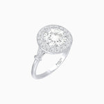 Load image into Gallery viewer, Vintage - Inspired Round Halo Diamond Mounting Engagement Ring - Shahin Jewelry