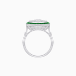 Load image into Gallery viewer, Vintage Inspired Round Illusion Diamond Halo Ring - Shahin Jewelry