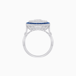 Load image into Gallery viewer, Vintage Inspired Round Illusion Diamond Halo Ring - Shahin Jewelry