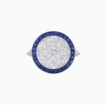 Load image into Gallery viewer, Vintage Inspired Round Illusion Diamond Halo Ring - Shahin Jewelry