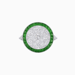 Load image into Gallery viewer, Vintage Inspired Round Illusion Diamond Halo Ring - Shahin Jewelry