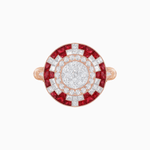 Load image into Gallery viewer, Vintage Inspired Round Illusion Diamond Ring - Shahin Jewelry