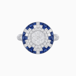 Load image into Gallery viewer, Vintage Inspired Round Illusion Diamond Ring - Shahin Jewelry