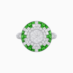 Load image into Gallery viewer, Vintage Inspired Round Illusion Diamond Ring - Shahin Jewelry