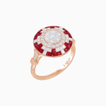 Load image into Gallery viewer, Vintage Inspired Round Illusion Diamond Ring - Shahin Jewelry