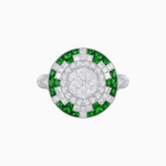 Load image into Gallery viewer, Vintage Inspired Round Illusion Diamond Ring - Shahin Jewelry
