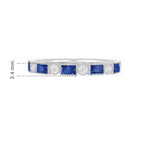 Load image into Gallery viewer, Vintage Inspired Sapphire and Diamond Brilliance Eternity Band - Shahin Jewelry