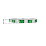 Load image into Gallery viewer, Vintage Inspired Sapphire and Diamond Brilliance Eternity Band - Shahin Jewelry