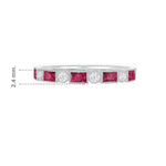 Load image into Gallery viewer, Vintage Inspired Sapphire and Diamond Brilliance Eternity Band - Shahin Jewelry