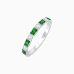 Load image into Gallery viewer, Vintage Inspired Sapphire and Diamond Brilliance Eternity Band - Shahin Jewelry