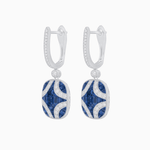 Load image into Gallery viewer, Vintage - Inspired Sapphire and Diamond Drop Earrings - Shahin Jewelry