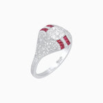 Load image into Gallery viewer, Vintage Inspired Sapphire & Diamond Ring - Shahin Jewelry
