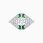 Load image into Gallery viewer, Vintage Inspired Sapphire & Diamond Ring - Shahin Jewelry