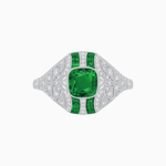 Load image into Gallery viewer, Vintage Inspired Sapphire & Diamond Ring - Shahin Jewelry
