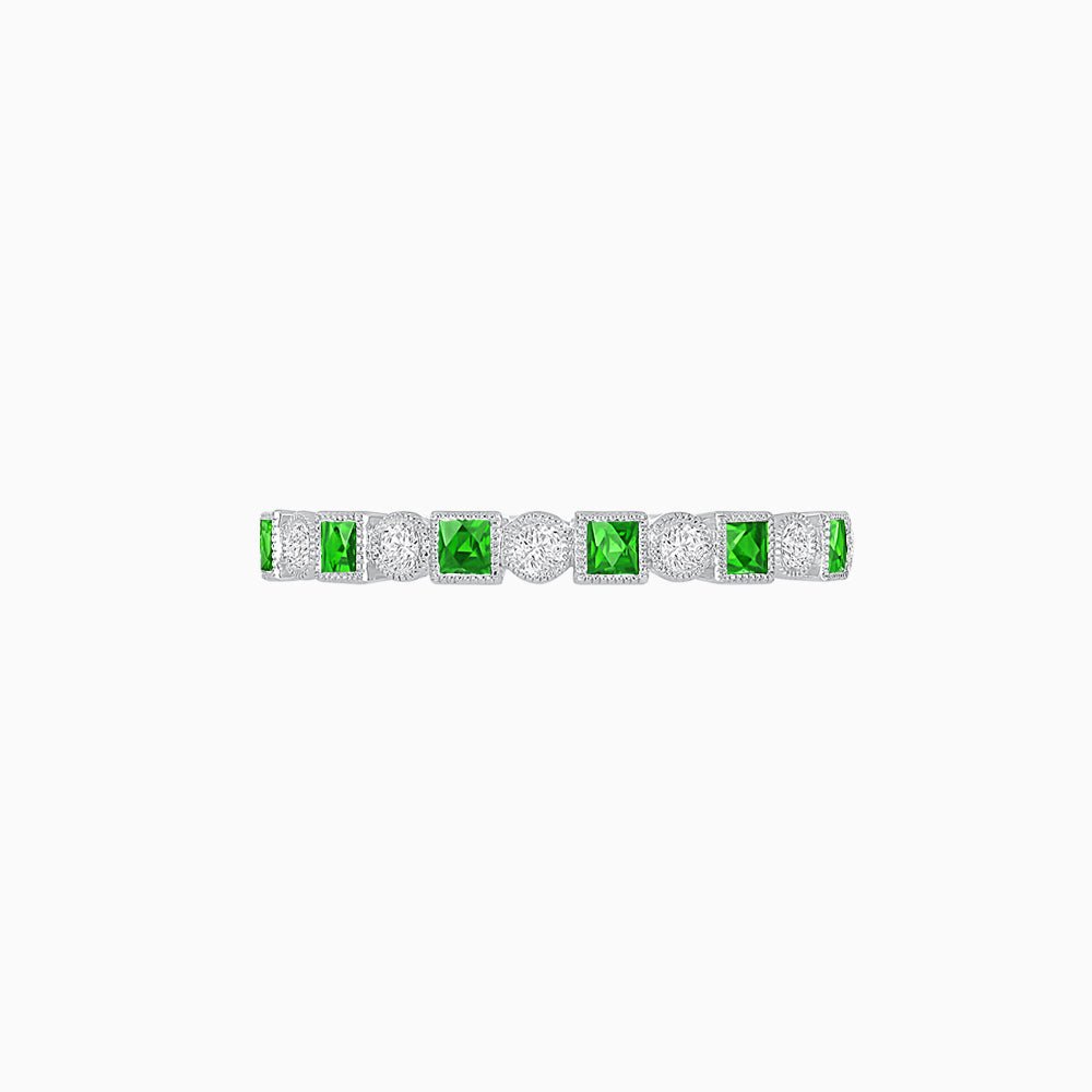 Vintage Inspired Stackable Half Band - Shahin Jewelry