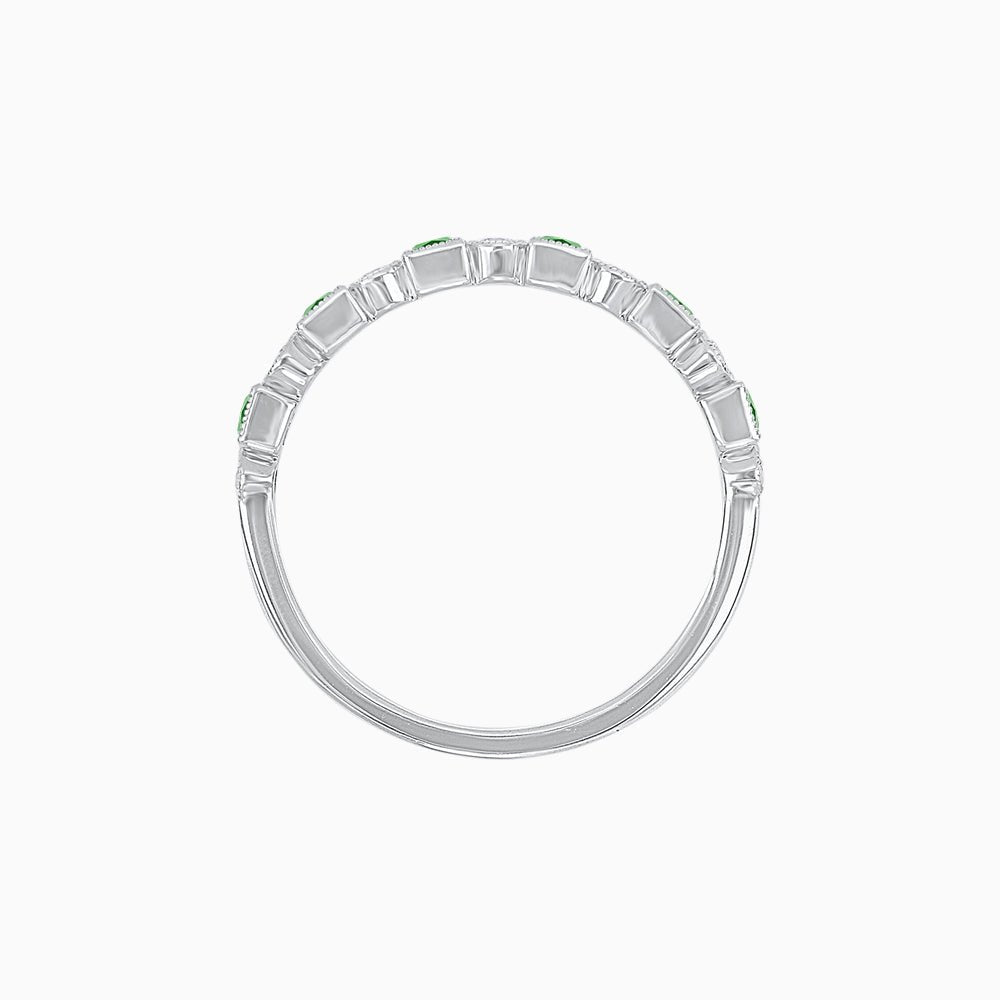Vintage Inspired Stackable Half Band - Shahin Jewelry