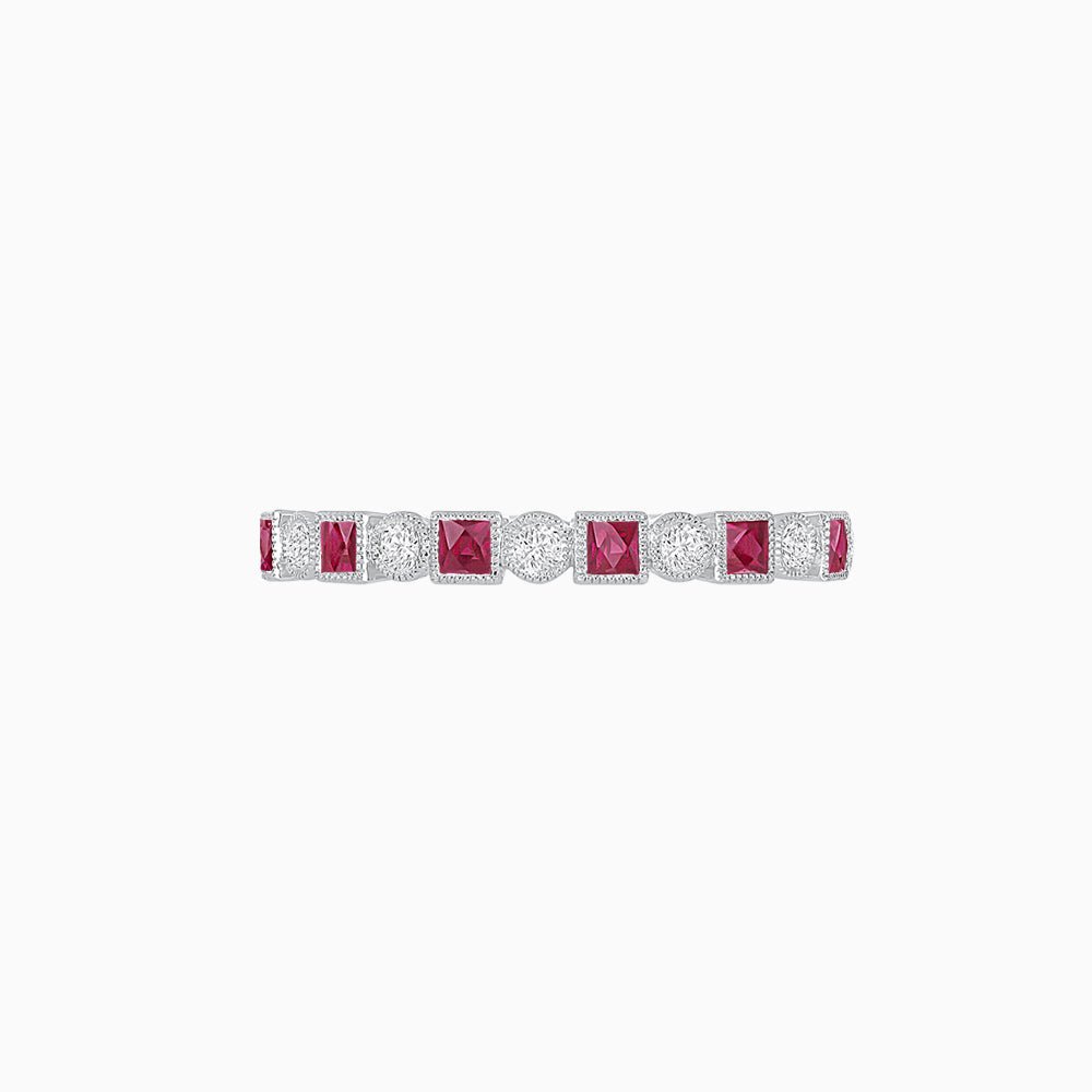 Vintage Inspired Stackable Half Band - Shahin Jewelry