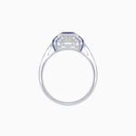 Load image into Gallery viewer, Vintage Style Art Deco Sapphire Ring with Diamonds - Shahin Jewelry