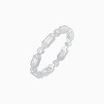Load image into Gallery viewer, Vintage Style Baguette and Round Diamond Stackable Band - Shahin Jewelry