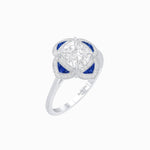 Load image into Gallery viewer, Vintage Style flower - shaped Ring with Diamond - Shahin Jewelry