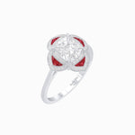 Load image into Gallery viewer, Vintage Style flower - shaped Ring with Diamond - Shahin Jewelry