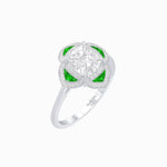 Load image into Gallery viewer, Vintage Style flower - shaped Ring with Diamond - Shahin Jewelry